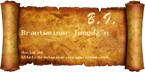 Brantweiner Imogén névjegykártya